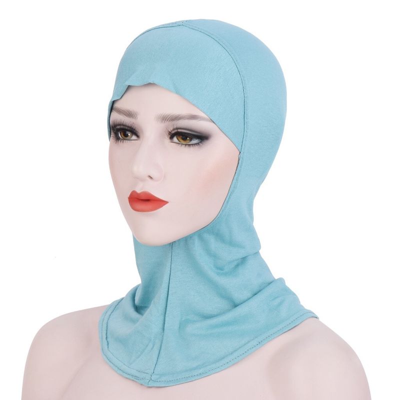 Südostasiatescht Modal Hijab Damen Hijab Monochrom ethnescht Stil merceriséiert Kotteng Ënnerhut Hijab Hutt_voghion.com