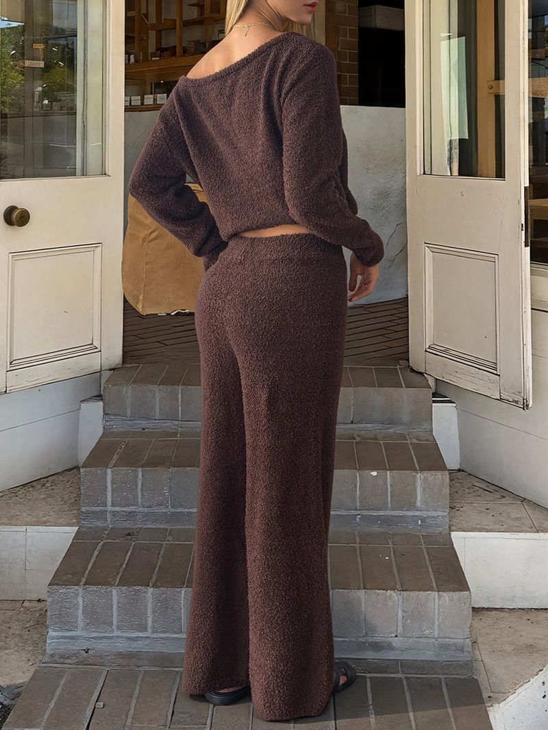 Diyun Casual Sports Langarm Pullover und Hose Set Damenbekleidung 2025 Herbst Winter_voghion.com