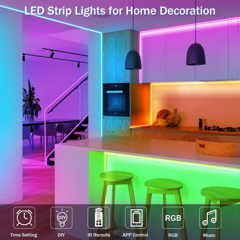Tira de luz LED Tira de luz 5050RGB Tira de luz LED de bajo voltaje de 5 V Tira de luz LED autoadhesiva USB TV Fondo Atmósfera Tira de luz_voghion.com