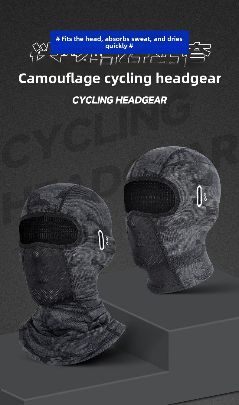 Sommer-Sonnenschutzmaske für Radfahrer, Herren, Vollgesichtsschutz, atmungsaktiv, Outdoor-Motorradhelm-Innenfutter, taktische Tarn-Kopfbedeckung_voghion.com