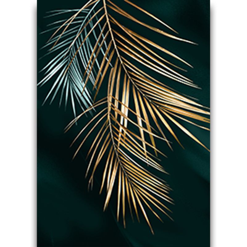 Black Gold Leaf Living Hanging Nordic Landscape Canvas Core Abstract Dining Room Decorative Painting_voghion.com