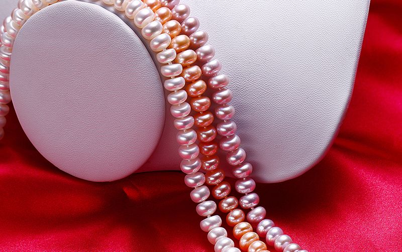 Collier de perles d'eau douce naturelles blanches tendance pour femmes, perles de 8 à 9 mm, longueur de 40 cm/45 cm/50 cm, bijoux tendance_voghion.com