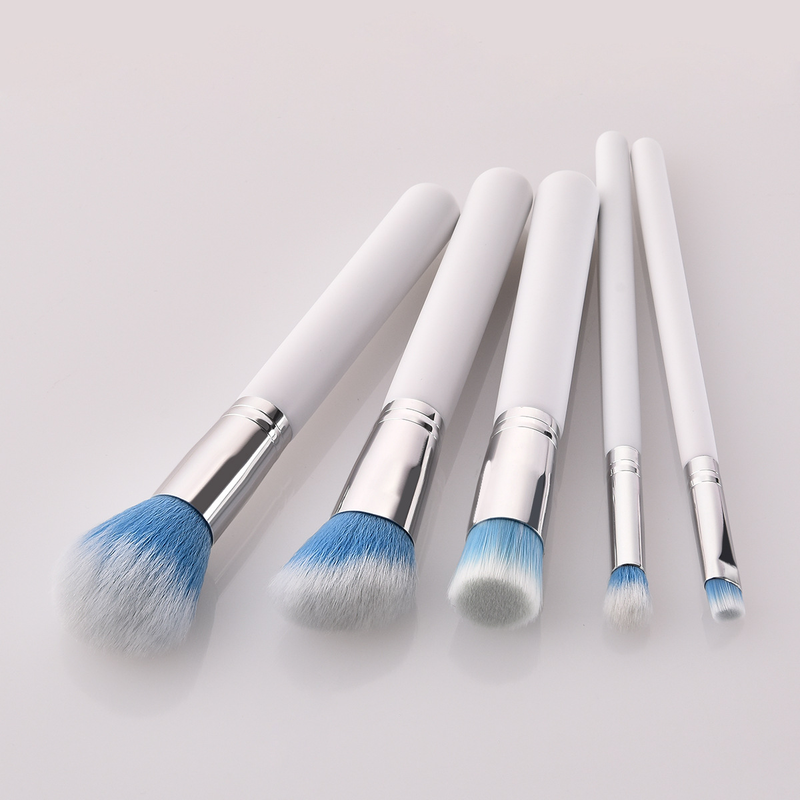 Pennelli per trucco da 5 pezzi, strumenti di bellezza, manico in legno Yuncai, tubo per la bocca, capelli in nylon GUJHUI_voghion.com