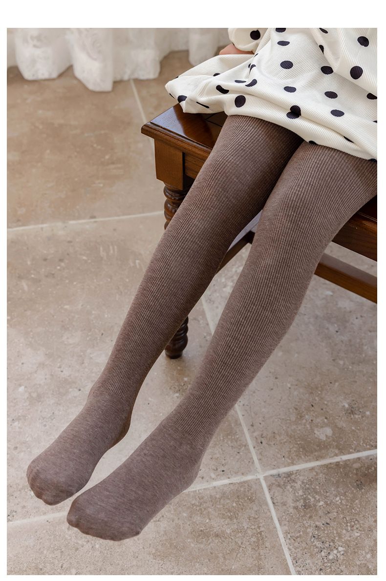 Little feet gyerek leggings tavaszi és őszi vékony csúszásgátló leggings lányka tánczokni fésült pamut harisnyanadrág_voghion.com