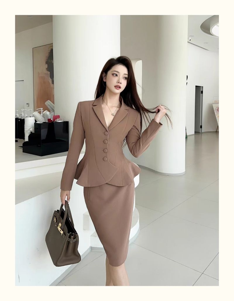 Robe de costume à pétales pour femme, slim, élégante, mode, mondaine, déplacements, lieu de travail, taille cintrée, déesse, hôte_voghion.com
