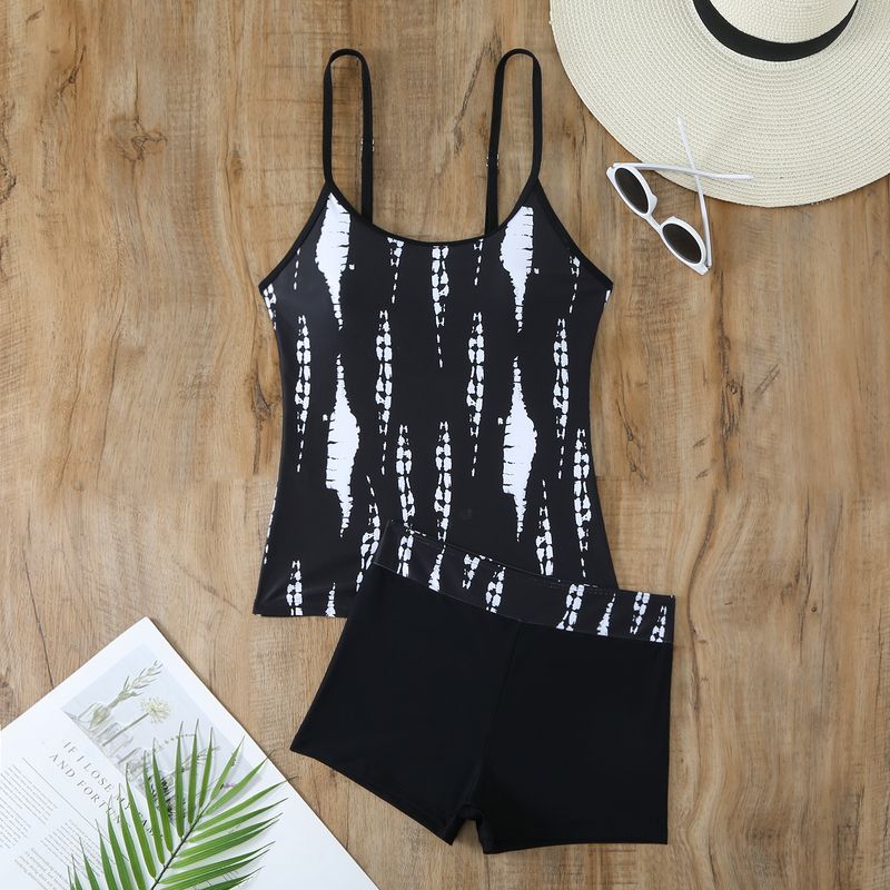 Maillot de bain deux pièces taille haute, style tankini multicolore, tendance 2025, pour femmes_voghion.com
