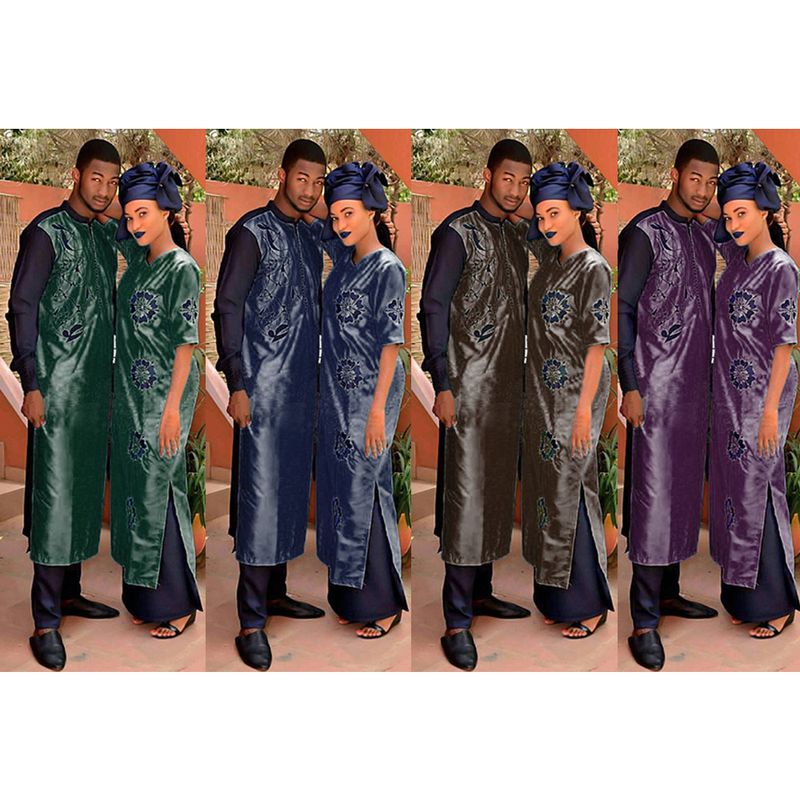Completo due pezzi Verve a maniche corte in tessuto opaco con foulard, abito lungo musulmano, taglie forti, da donna_voghion.com