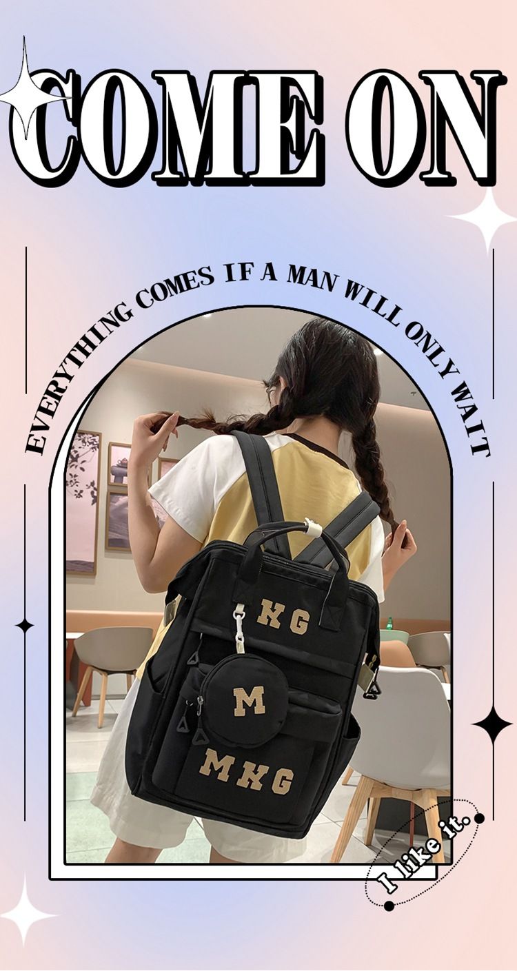 Kids Backpacks Versatile Backpack With Large Capacity For Junior High And High School Students, Fashionable Solid Color Backpack For College Students_voghion.com