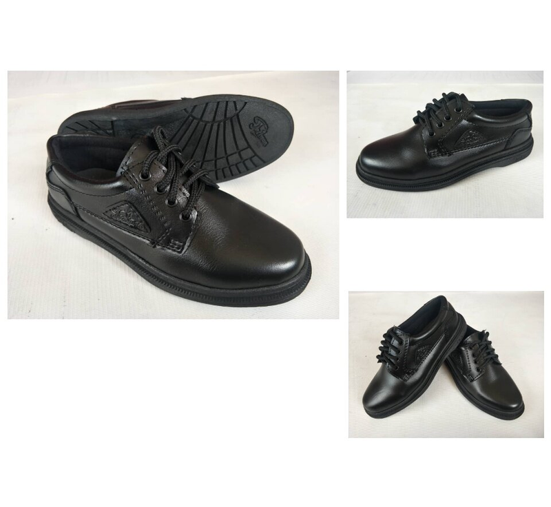 Pánské kožené PVC boty Black Man #9670 (černé)_voghion.com