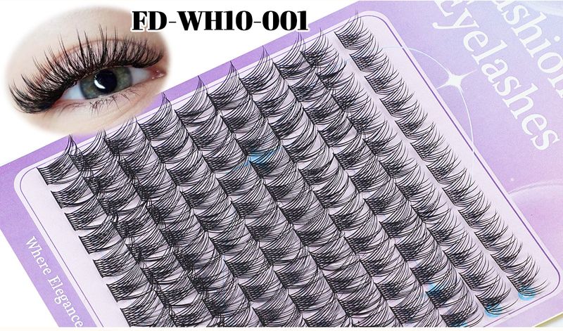 False Eyelashes 10 Rows Of Single Cluster Segmented False Eyelashes D Curl Curling Daily Natural Simulation Three Dimensional Eyelashes_voghion.com