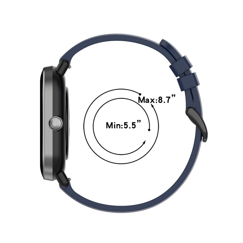 Xiaomi MI Watch värviline 22mm pehme silikoonist kellarihm (must)_voghion.com