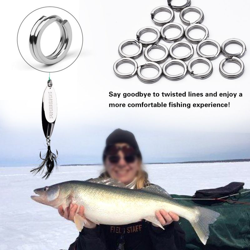 Connettore per esche piatte, gancio per esche in acciaio inossidabile, doppio anello rinforzato, anello appiattito, accessori per attrezzi da pesca_voghion.com