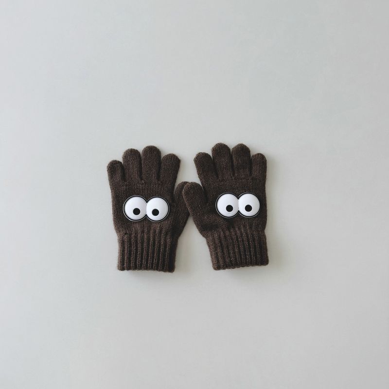 guanti per bambini autunno e inverno stile ins ragazzi e ragazze dita separate caldi guanti da bambino in lana lavorata a maglia a cinque dita_voghion.com