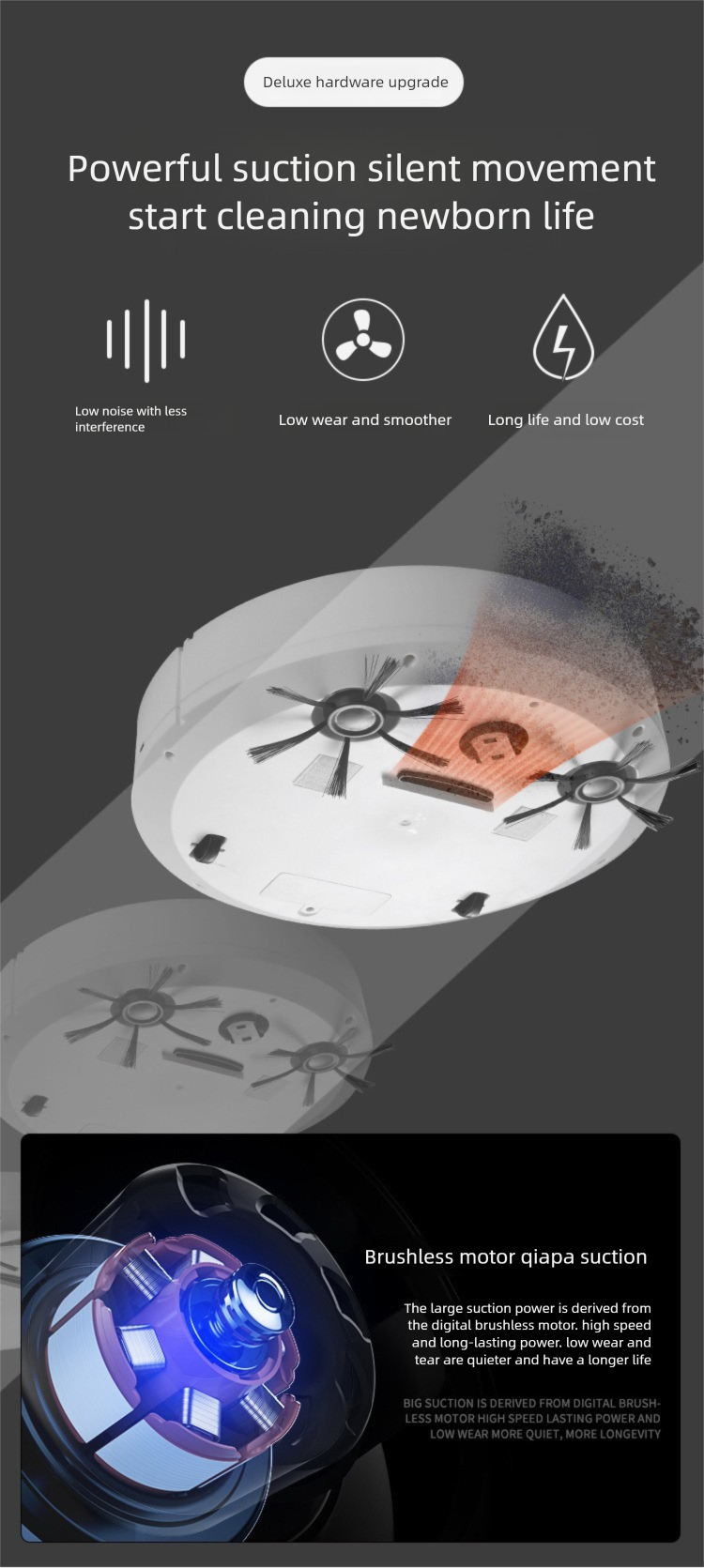 Pet Hair Robot Vacuum Cleaner, Tangle-Free Brush & HEPA Filter, Anti-Allergy Animal-Friendly Smart Mapping_voghion.com