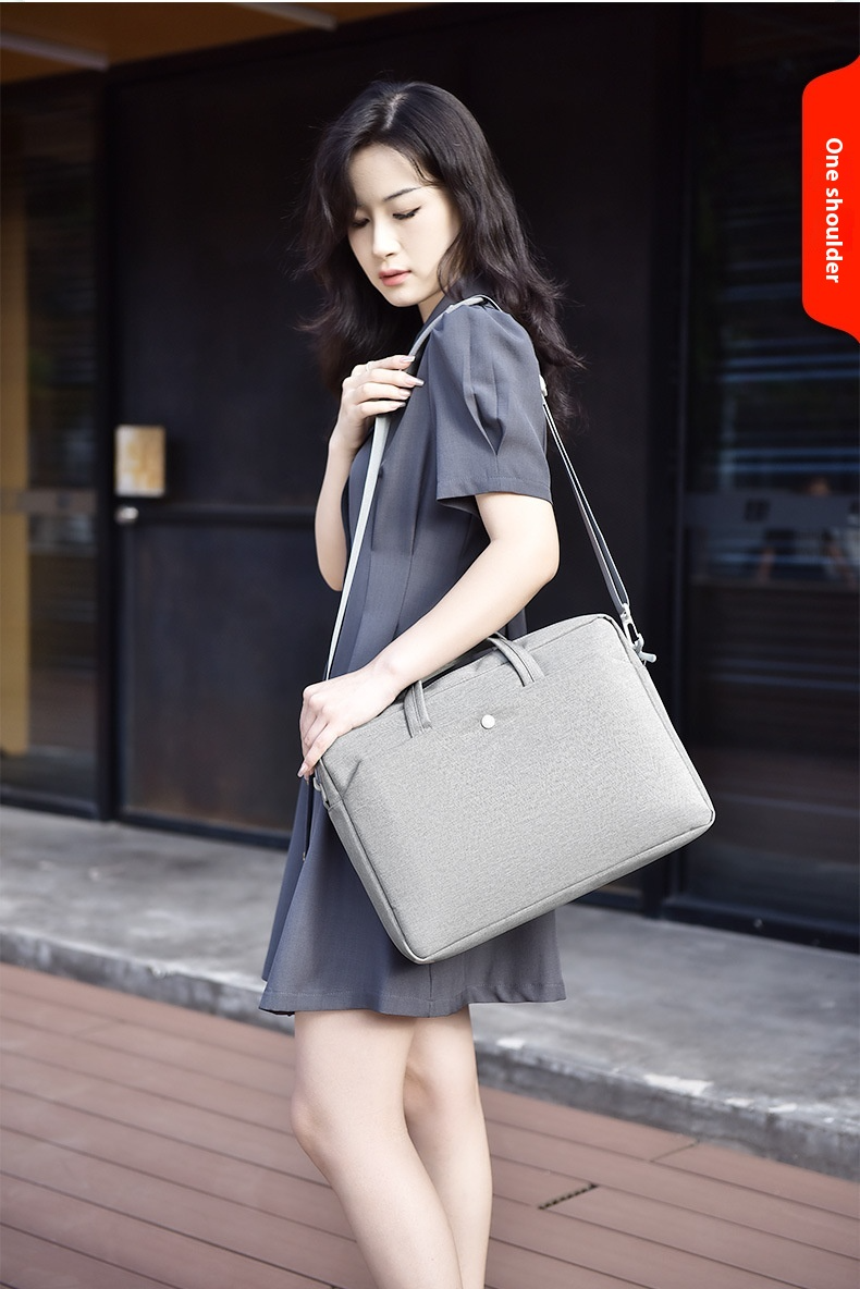 Bolso ligero para ordenador de 16,1 pulgadas, resistente al agua y a los golpes, ideal para viajes, con correa para sujetar la maleta, ideal para estudiantes y profesionales._voghion.com
