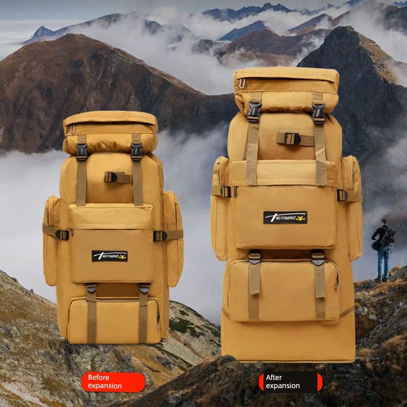 100L Thickened Expansion Large Capacity Backpack Lage Outdoor Camping Camouflage Shiralee Travel Big Bag_voghion.com