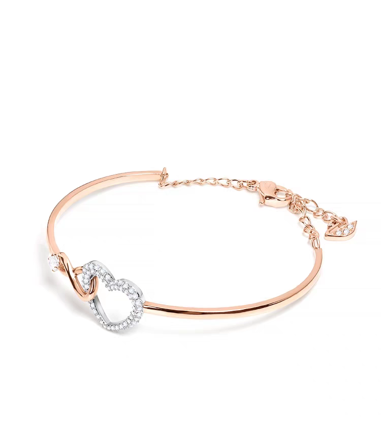 Collar y pulsera de mujer con superposición romántica de amor eterno, joyería noble de lujo, regalo para novia_voghion.com