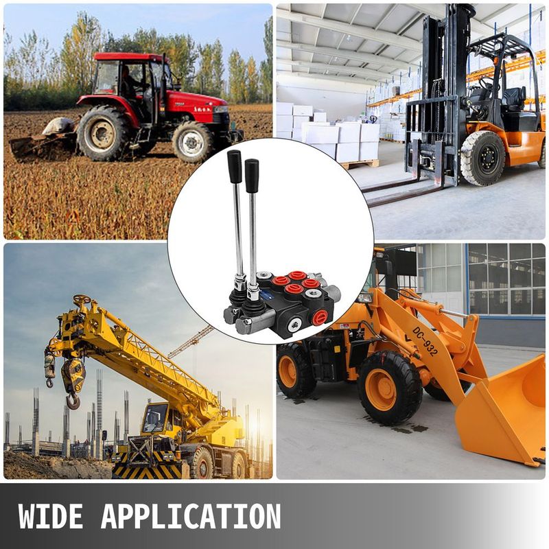 VEVOR Hydraulic Valve 2 Spool Hydraulic Directional Control Valve 11gpm Hydraulic Control Valve Double Acting For Tractors Loaders Tanks_voghion.com