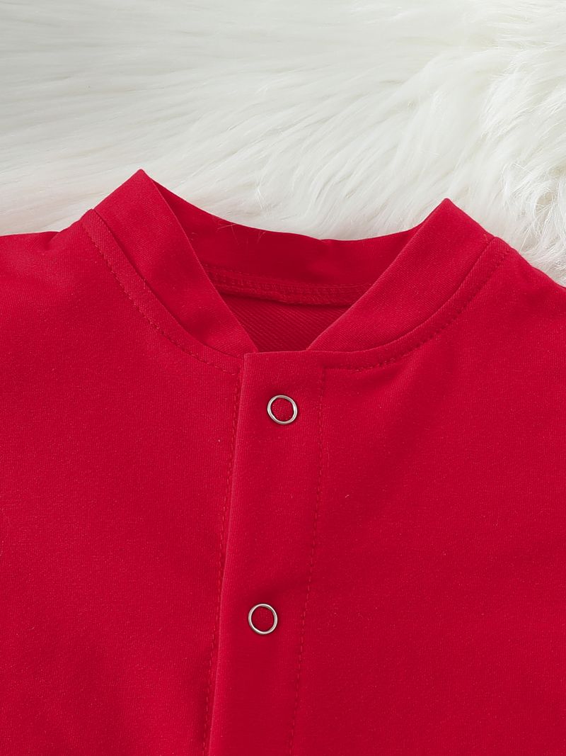Kids’ Clothing New Christmas Santa Claus Head Cute One Piece Romper_voghion.com