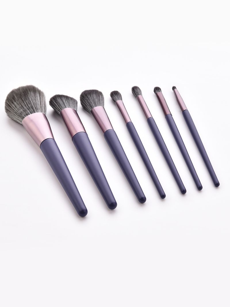7-delige paarse make-upborstelset inclusief blushborstel, poederborstel, contourborstel FINDCOLOR directe verkoop in de fabriek_voghion.com
