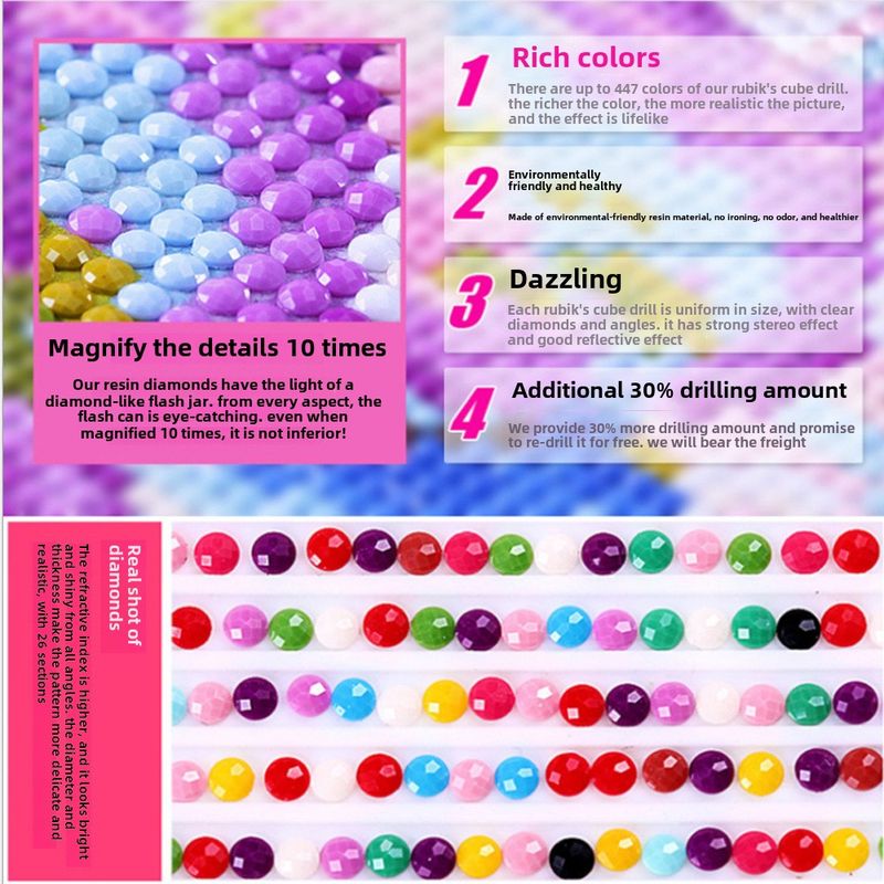 DIY diamantmaleri, 30 * 40 cm (gratis high-end guldbelagt mønster fotoramme)_voghion.com