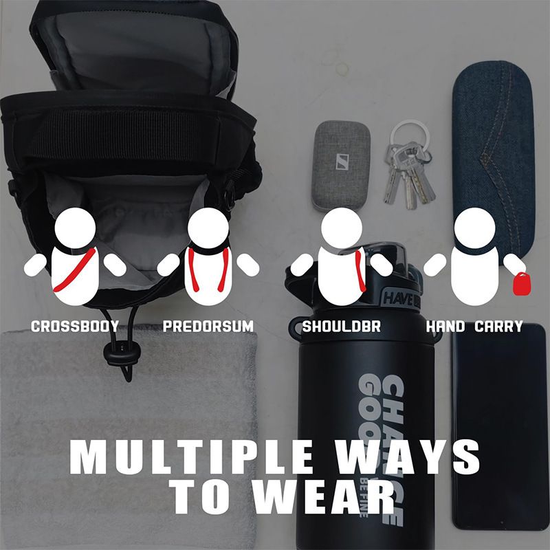 Magnetic Waist Pack With Bottle Holder – Adjustable Gym/Running/Travel Bag (PU, Waterproof, Phone/Key Storage, Multiple Colors)_voghion.com