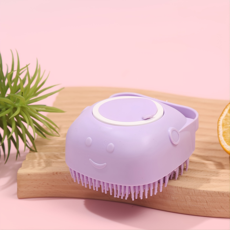 1 stuk shampooborstel voor honden en katten - Zachte siliconen borstelharen voor diepe reiniging en massage, bevordert een gezonde vacht en huid_voghion.com
