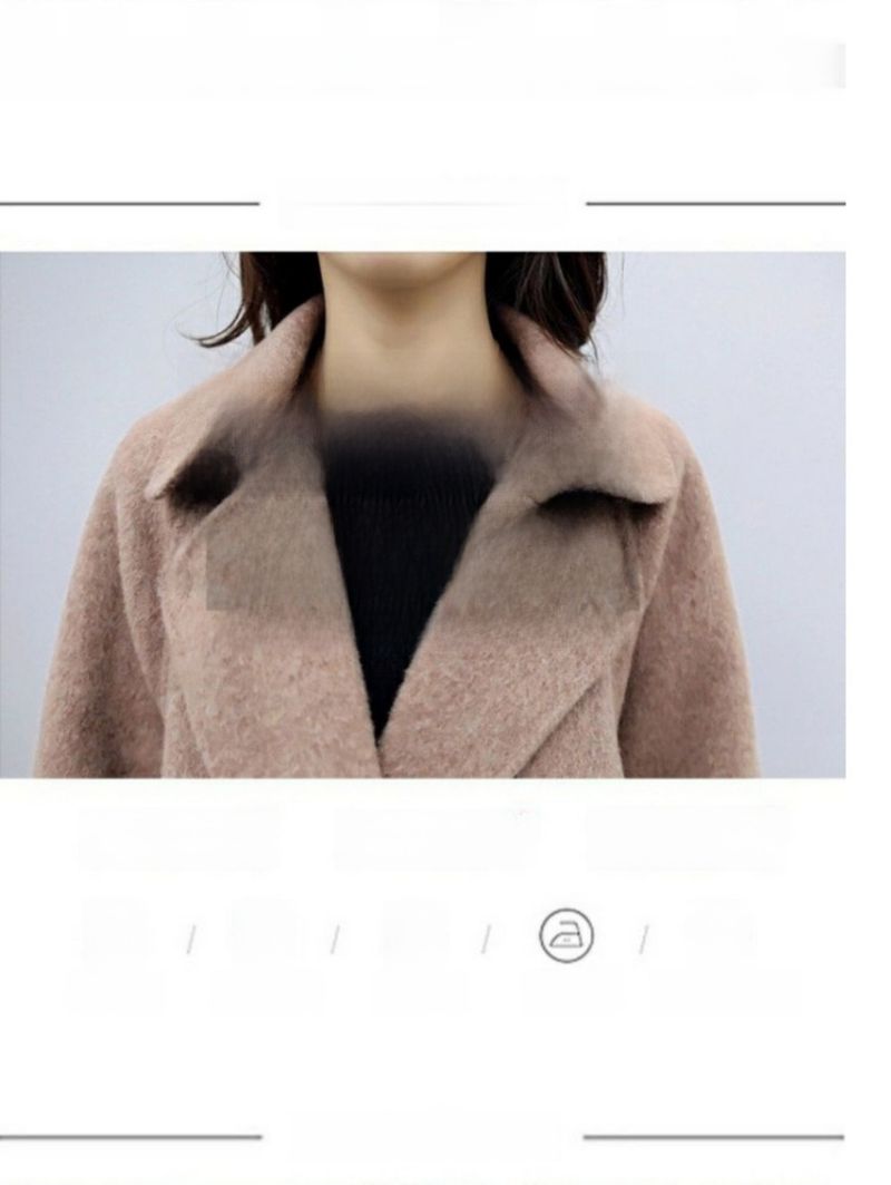 New women's camel two-piece woolen coat fashion woolen skirt suit_voghion.com