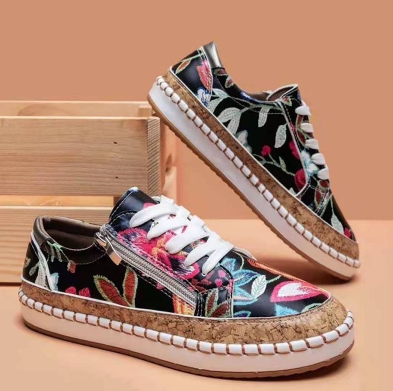 Damen Arbeitsschuhe Sportschuhe Rutschfest Bequeme Schuhe Wanderschuhe Sneakers Canvas Atmungsaktiv_voghion.com