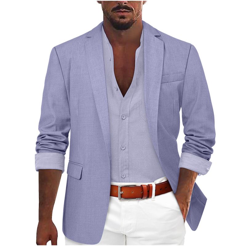Giacca da uomo con un bottone, stile casual_voghion.com