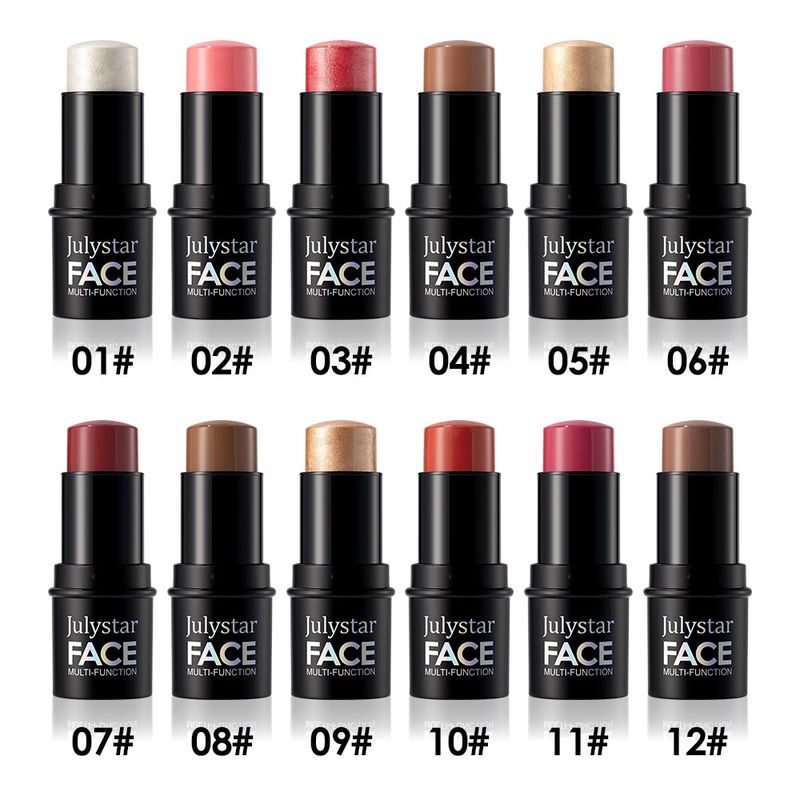 Julystar Multifunctionele Contour Stick - 3-in-1 Gezichtshighlighter, Bronzer & Blushcrème voor 3D-sculpting en natuurlijke gloed_voghion.com
