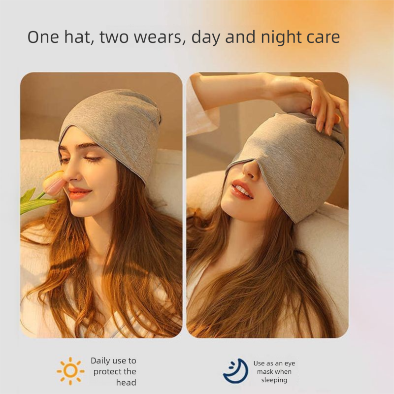 Weikang Mascherina per occhi foderata in pile per dormire autunno inverno maternità stanza climatizzata antivento berretto post-parto testa all'aperto_voghion.com