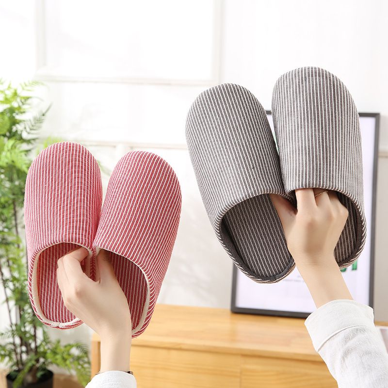 Pantofole in cotone per uomo e donna, lavabili in lavatrice, con fondo morbido e silenzioso, per pavimenti in legno giapponese, per la primavera e l'estate._voghion.com