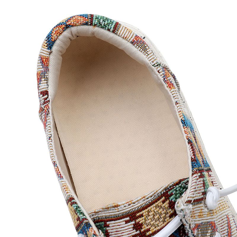 Bohemian style couple canvas casual lightweight loafers, men's and women's cloth shoes, Canvas Loafers_voghion.com