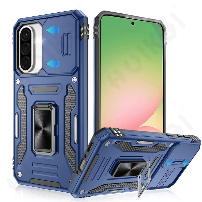Case For Samsung S25 Ultra Plus Edge A56 A36 5G Ring Stand Armor Slide Camera Kickstand Cover_voghion.com