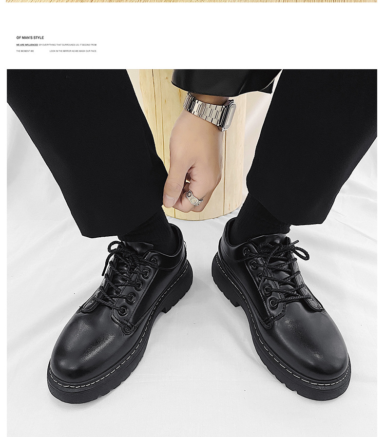 Men's Shoes High Quality Leather Shoes Men's Shoes Derby Spring New Business Low Top Small Leather Shoes Youth Casual Shoes Shoes_voghion.com