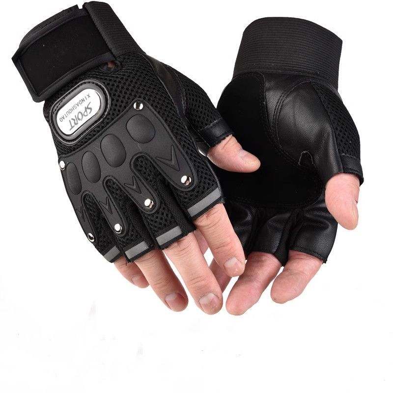 Gants tactiques antidérapants pour hommes, demi-doigts, pour cyclisme, été, VTT_voghion.com