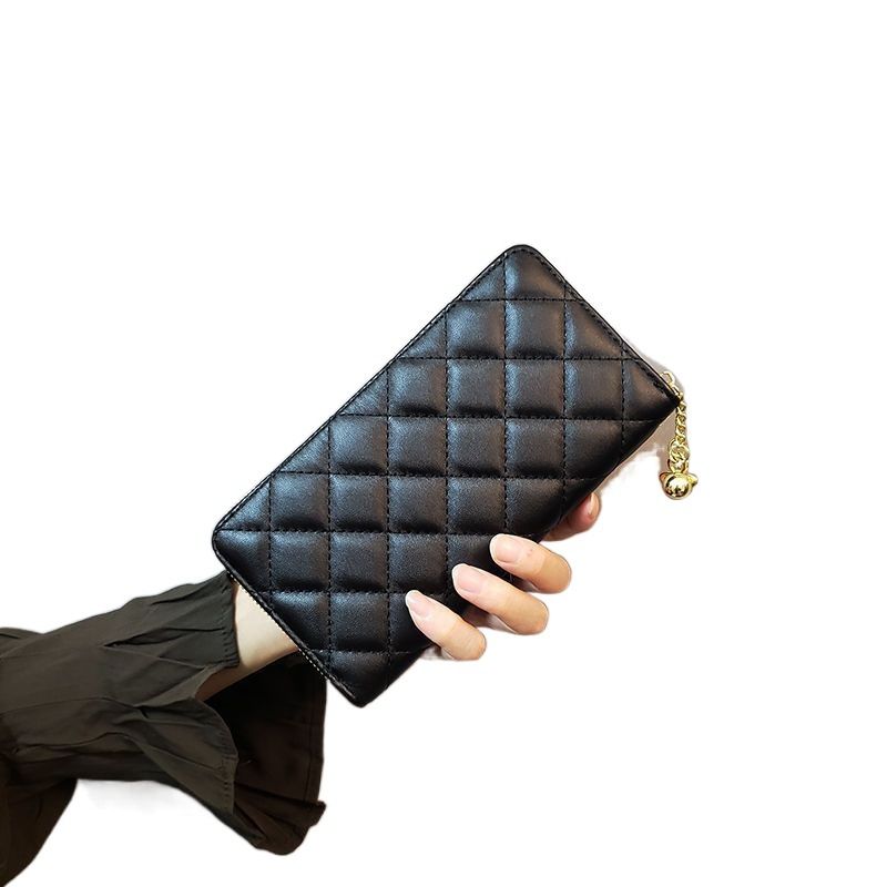 Ins Neue Stil Gesteppte Lange frauen Kleine Brieftasche Geldbörse Telefon Kupplung Karte Halter Mode_voghion.com
