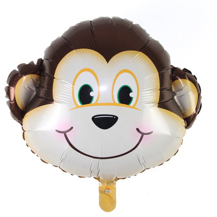 Animal Head Foil Balloons Set - Lion, Deer, Cow, Tiger, Zebra, Donkey, Monkey, Pig, Elephant & Dog Shaped Party Decorations_voghion.com
