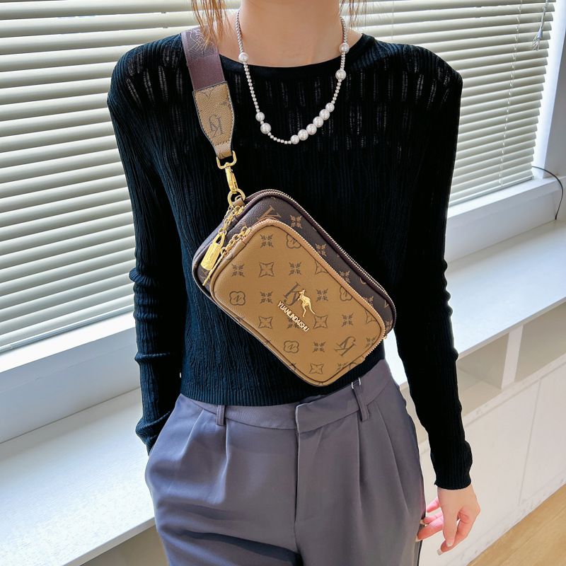 High End Handbag Women's Small Fragrant Cross Body Bag New Trendy Brand Chest Bag Single Shoulder Bag Fashionable Small Square Bag_voghion.com
