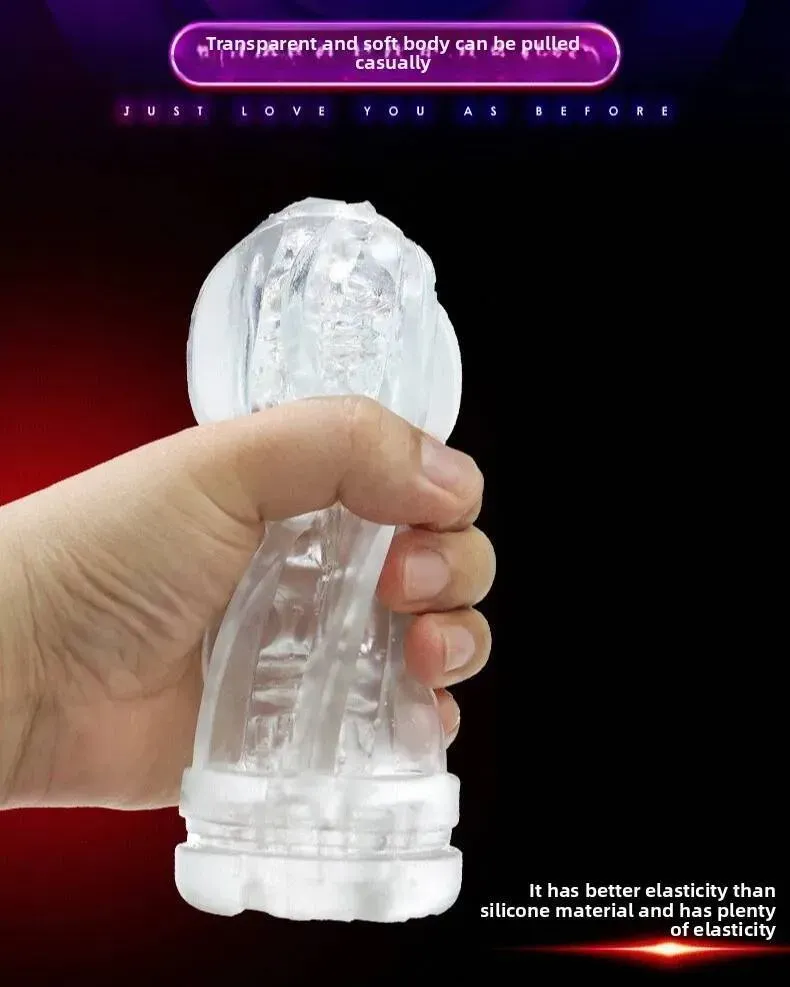 Männlicher Masturbator, weiche Muschi, Sexspielzeug, transparent, Anal, Ausdauertraining für Erwachsene, Vakuum-Taschenbecher für Männer_voghion.com