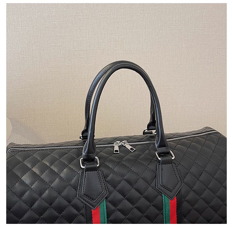 Borsone da viaggio in PU resistente con design impermeabile, grande capacità 20-35 litri, elegante borsa a tracolla multiuso per palestra, viaggi del fine settimana_voghion.com