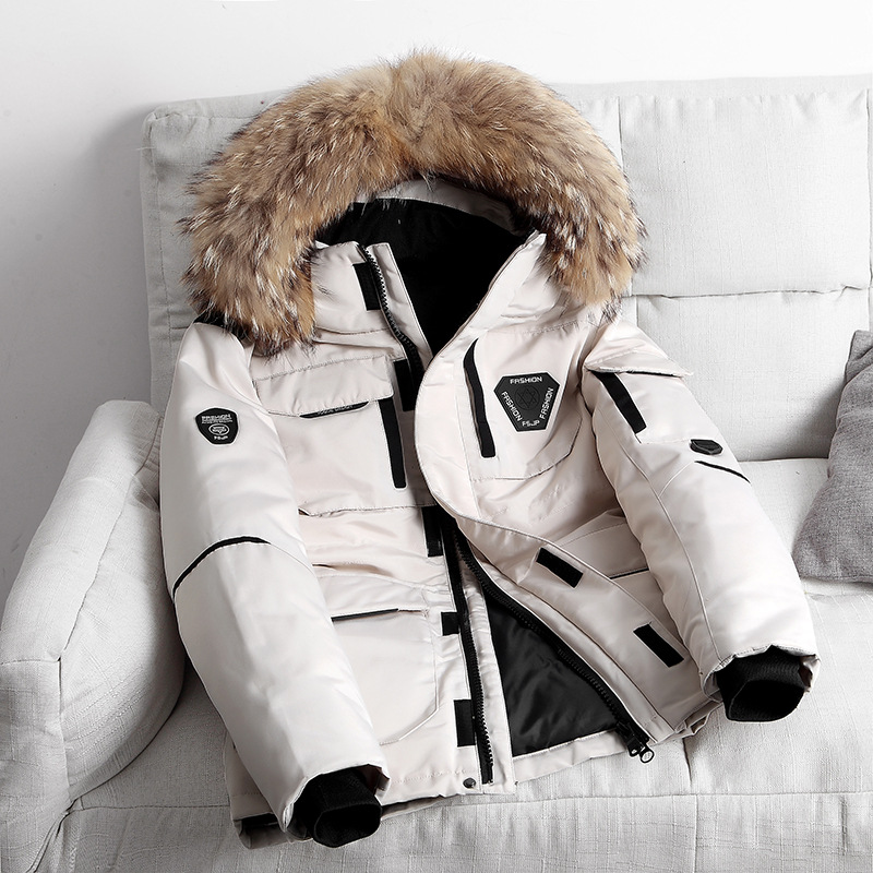 Running Man Down Jacket Same Style For Men And Women Couples Korean Parka Workwear Pockets Fleece Lined Thickened Winter_voghion.com