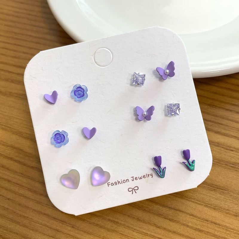 Collezione di orecchini settimanali freschi e non ripetitivi, piccoli e raffinati, con aghi in argento, per donna, Yiwu._voghion.com