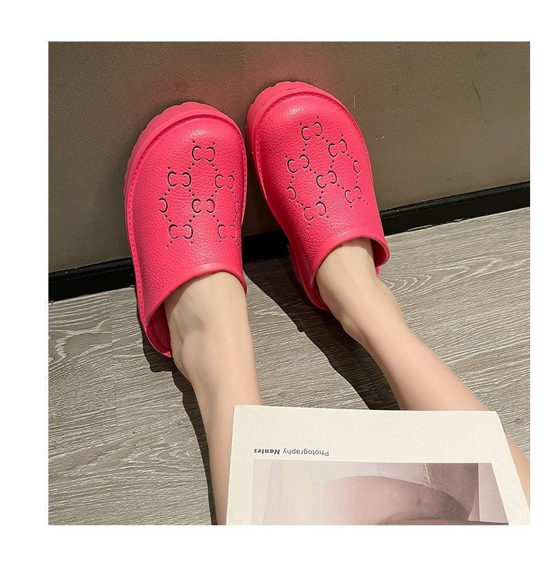 Baotou-Hausschuhe aus EVA für Damen im Sommer, modische und süße Biskuit-Absätze, rutschfeste Hausschuhe für den Heimgebrauch, faule, dicke Sohlen_voghion.com