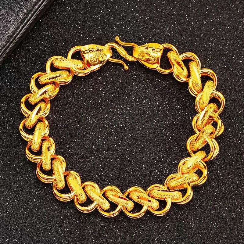 Herren dominantes Kielarmband Goldschmuck Messing vergoldet_voghion.com