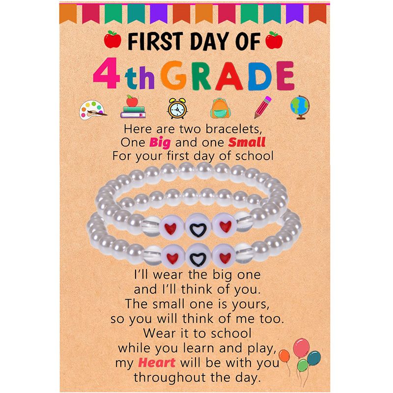Perlenset Karte 6mm Acryl Mutter-Tochter Armband Schulanfang Geschenk_voghion.com