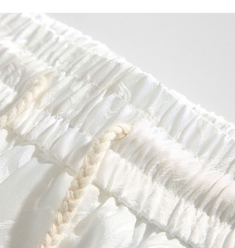 Herrenbekleidung Sommer Neue chinesische Stil Drachenmuster Jacquard Ice Silk Hose Neue chinesische Stil gerade Gabel Knopf gerade Shorts Männer_voghion.com