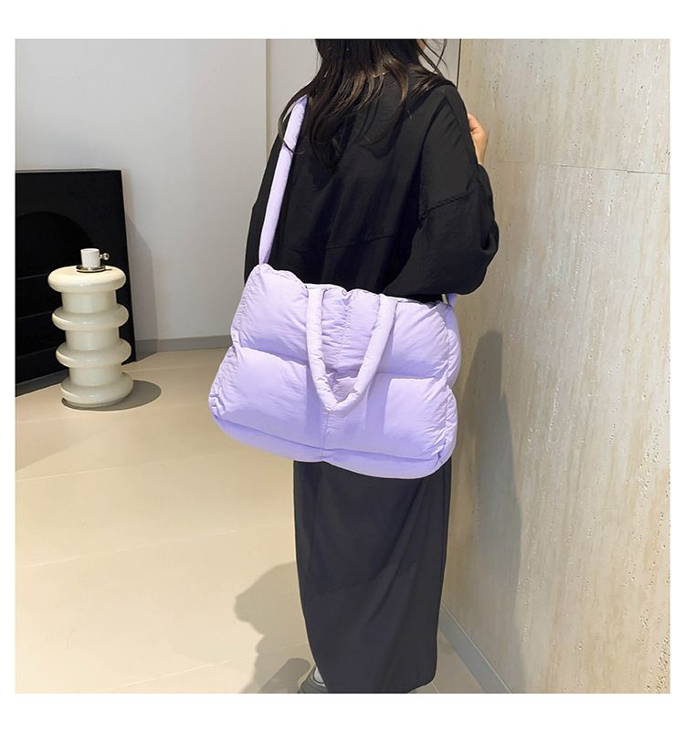 Cotton Bag Down Bag Female Large Capacity Leisure Tote Bag Ladies Commuter Shoulder Bag_voghion.com