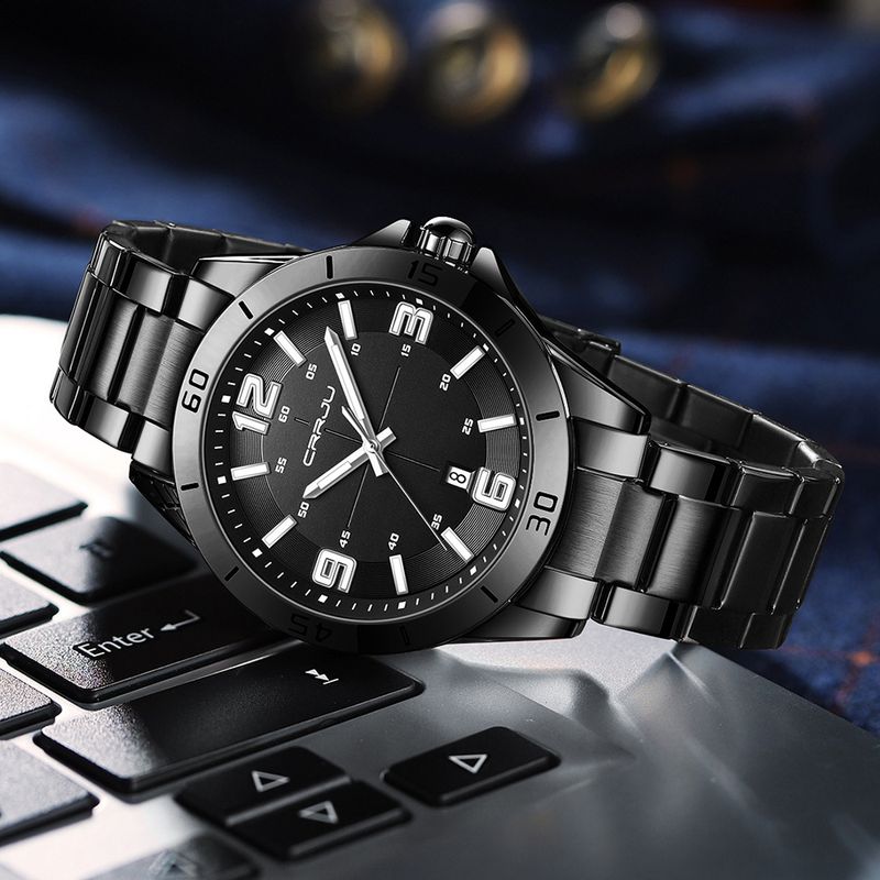 Minimalist Round Couple Watches Waterproof Digital Quartz Watch With Alloy Strap For Men And Women Digital Quartz Watch Steel Belt Watch_voghion.com